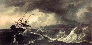 Ludolf Backhuysen Ships Running Aground oil painting image